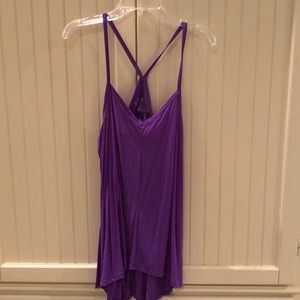Beyond yoga flowy purple tank